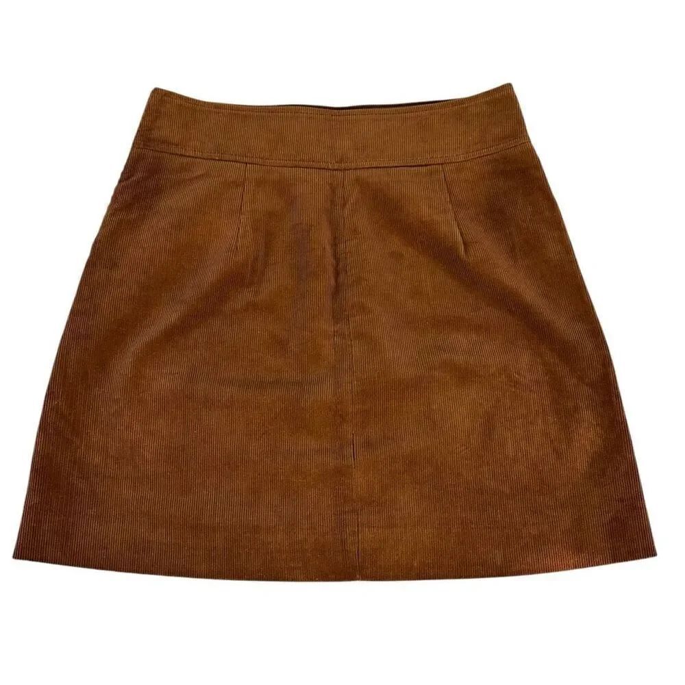 J. Crew Mini skirt in corduroy size 0 Nutmeg